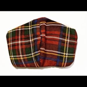 Unisex Cotton Fitted Plaid Face Mask *No valve*